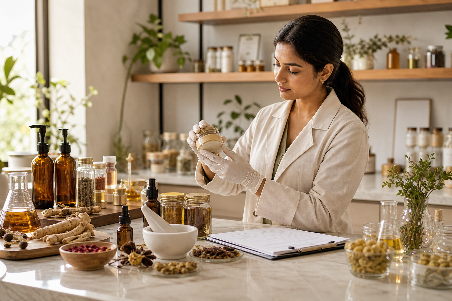 Quality checking Ayurvedic products